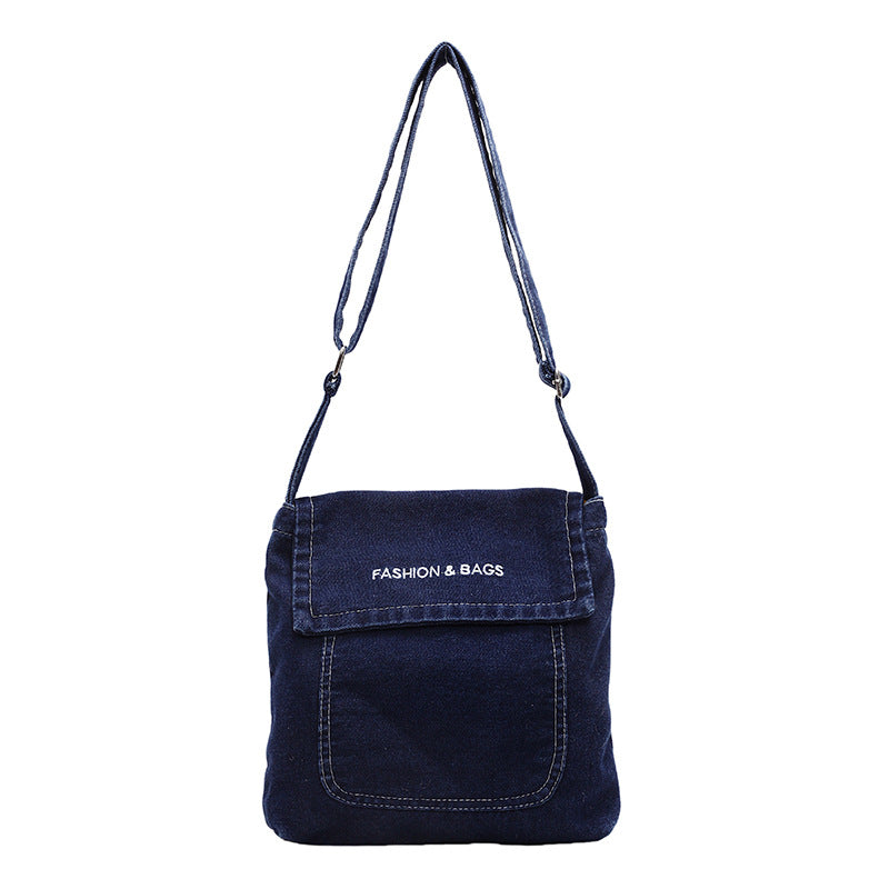 Women's Black Denim Cross Shoulder Bag