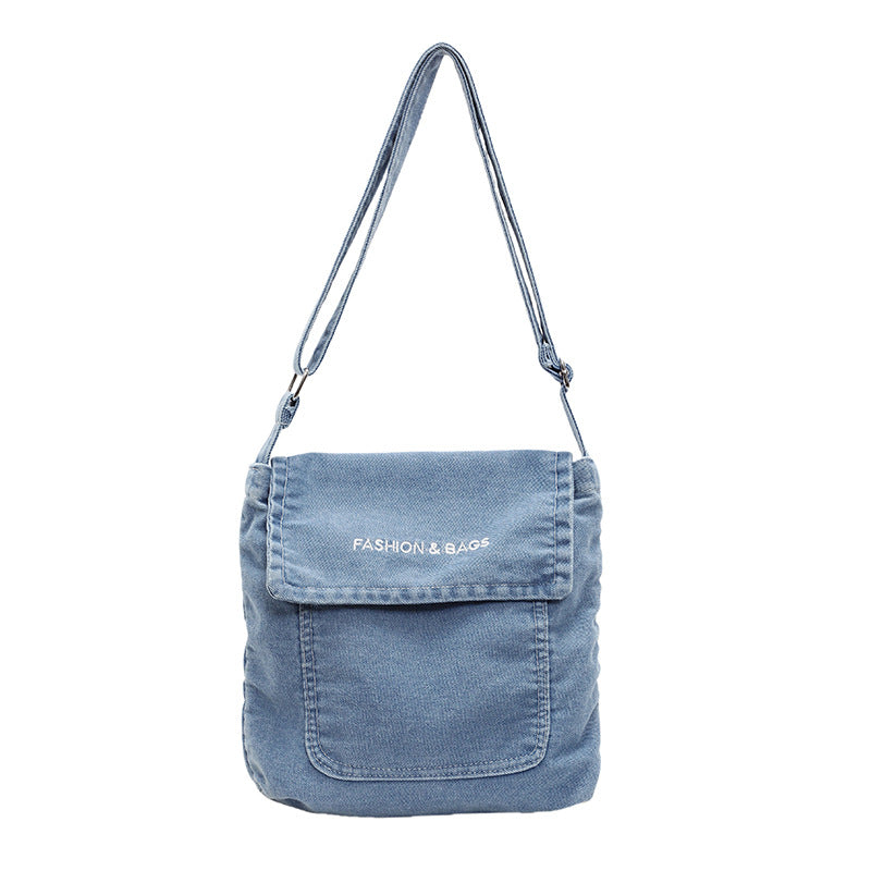 Women's Black Denim Cross Shoulder Bag